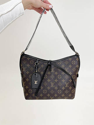 Жіноча сумка-шопер Louis Vuitton Cool Bag Brown екошкіра коричнева 1 відділення + гаманець на ремені LV, фото 1