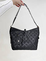 Женская сумка Louis Vuitton Cool Bag Black шопер эко кожа чернаяс теснением LV по всей сумке на 1 отделение