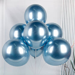 Латексні повітряні кулі 18 дюймів хром синій baby blue