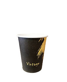 Склянка паперова одношарова "VINTAGE" 250  мл. 50 шт.