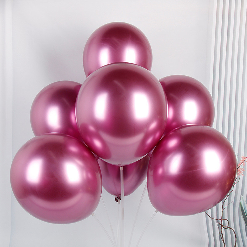 Латексні кулі rose red 5 дюймів хромовані 100 шт rose red, фото 1