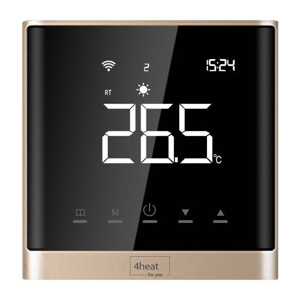 Wi-Fi програматор до теплої підлоги 4HEAT AE-668к | Золото, фото 1