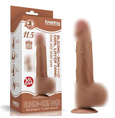 Фалоїмітатор King Sized Sliding Skin Dual Layer Dong Brown 11.5