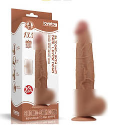 Фалоїмітатор King Sized Sliding Skin Dual Layer Dong Brown 13.5