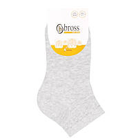 Носочки детские короткие однотонные СЕРЫЕ летние носки для мальчика и девочки BROSS