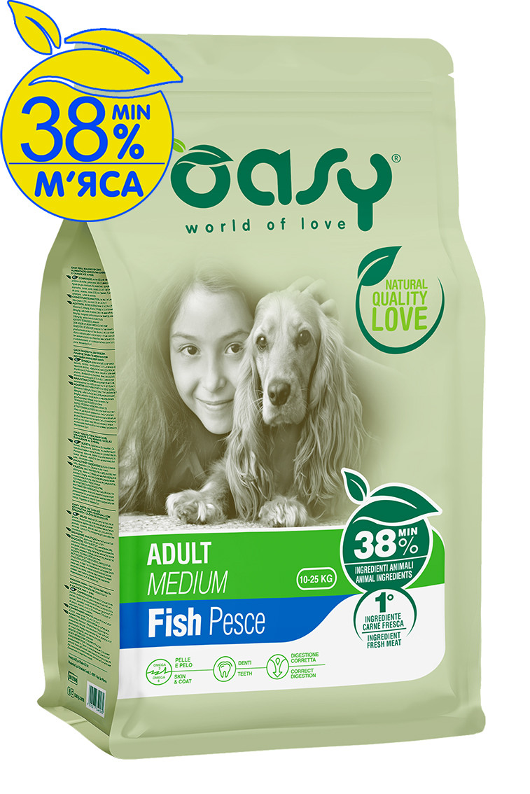 OASY LIFESTAGE Adult Medium риба 3 кг | 12 кг, фото 1