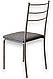 Стілець кухонний з м'яким сидінням рогожка Марко хром/сірий Наша Ковка, фото 2