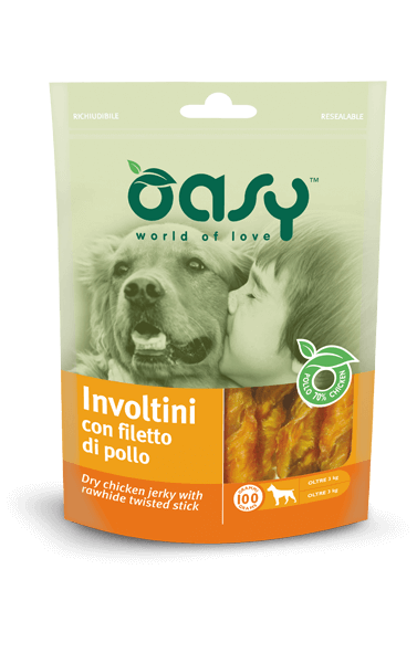 OASY DOG Dry курка Jerky Rawhide Twisted Stick, фото 1
