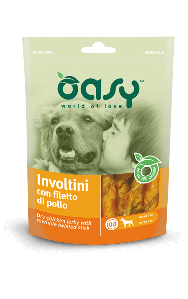 OASY DOG Dry курка Jerky Rawhide Twisted Stick