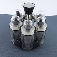 Набір для спецій, олії та оцету на підставці із 7 предметів