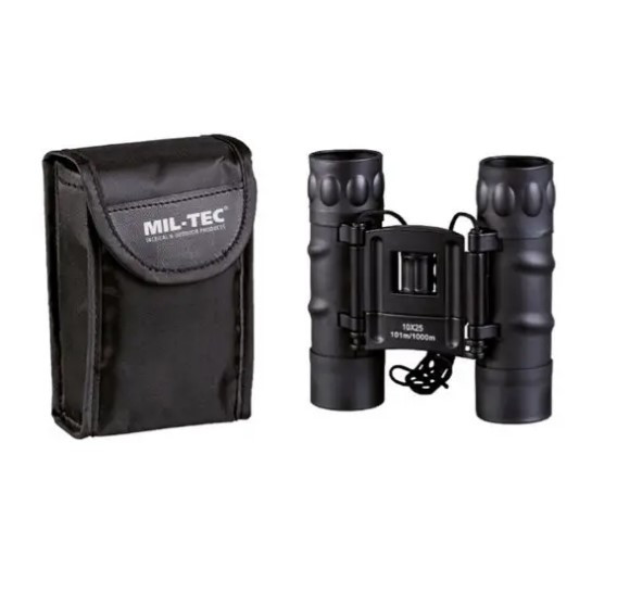 Бінокль Mil-Tec Mini Gen II 10x25 з футляром - чорний - 15702102.PeremogaUA