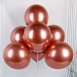 Латексні повітряні кулі 18 дюймів хром retro rose gold