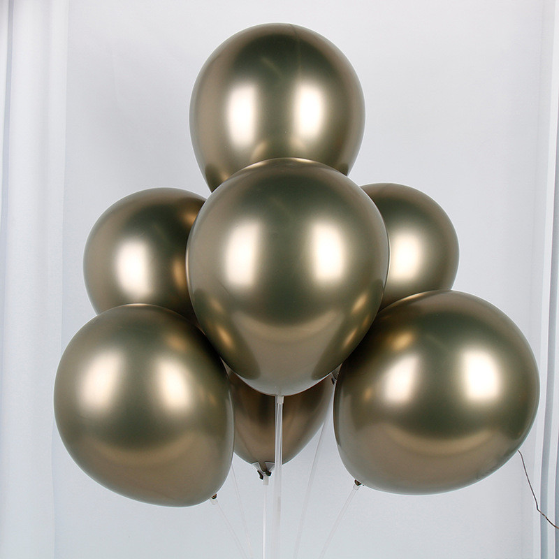 Латексні кулі olive green 5 дюймів хром 100 шт., фото 1