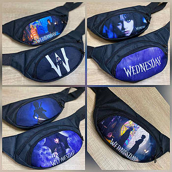 Бананка спортивна на два відділення 32*15 на блискавці принт в різних варіантах Panda