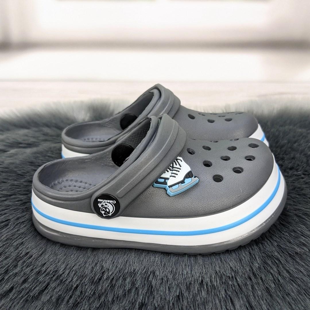 Крокси сабо дитячі для хлопчика сірі  Luck Line 5108, фото 1