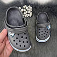 Крокси сабо дитячі для хлопчика сірі  Luck Line 5108, фото 3
