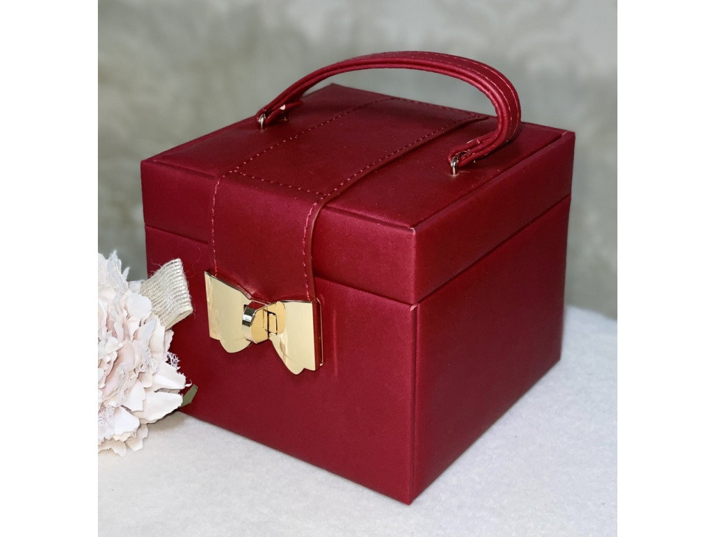 🔥Чарівна шкатулка зі стильною ручкою, кришкою з дзеркалом та розкішними висувними відділеннями, фото 1