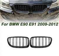 Решетка радиатора BMW (БМВ) 3 series E90 E91 2009- 2012 года Глянец 2 ребра Ноздри BMW E90 2009 - 2012