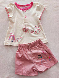 Літній  комплект для дівчинки, шорти та футболка 68 розмір ТН-17