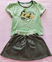 Летний набор комплект, костюм для девочки, юбка и футболка 116 размер ТН-18