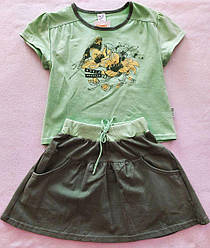 Літній  комплект для дівчинки, спідниця та футболка 116 розмір. ТН-18