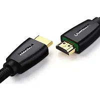 Відео-кабель Ugreen 90402022 HDMI (тато) HDMI (тато), 1, 5m Black v2.0 UltraHD 4K-3D Braided