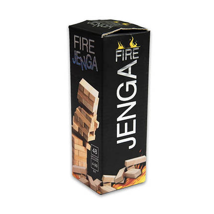 Настільна гра Fire Jenga 48 брусків українською мовою, Стратег, 30848, фото 1