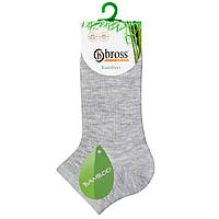 Носочки детские короткие однотонные Серые БАМБУК летние носки для мальчика и девочки BROSS