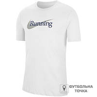 Футболка для бега Nike Dri-FIT CW0945-100 (CW0945-100). Футболки беговые. Товары и экипировка для бега.