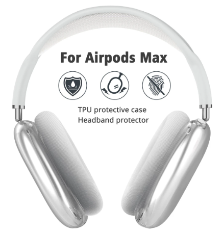 Силіконові захисні накладки на навушники AirPods Max матово-прозорі (ID ...