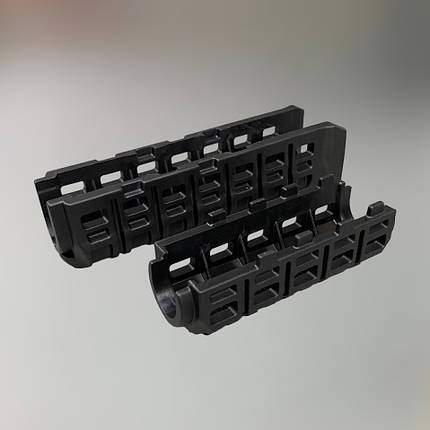 Цівка на АК 47/74 DLG TACTICAL (DLG-136) тугоплавка, колір Чорний, планка picatinny з кріпленням M-LOK, фото 1