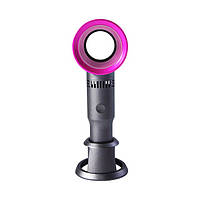 Ручной вентилятор Mini USB Bladeless Fan, розовый