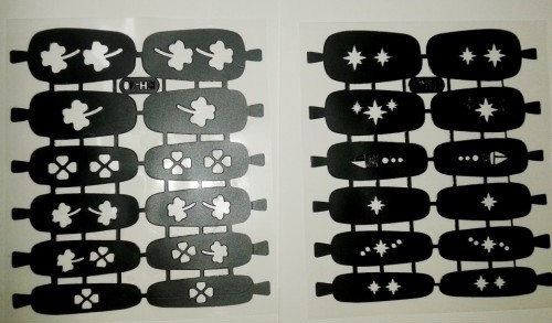 Трафарети для нігтів NoLH-K Мікс (9*13 см) 12 різновидів