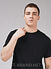 M,L,XL,2XL,3XL. Чоловіча однотонна футболка 100% Cotton, м'який та приємний матеріал - чорна, фото 7