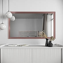 Дзеркало настінне навісне 68х118 Рожеве золото Black Mirror в салон краси