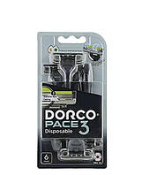 Станок для гоління Dorco Pace 3 для чоловіків одноразовий 3 леза 6 шт.