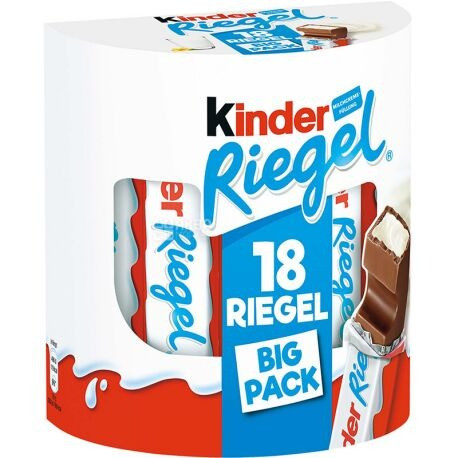Шоколадні батончики Kinder Riegel Big Pack 378g, фото 1