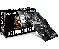 ASRock H81 PRO BTC R2.0/REF (1150/H81, 2*DDR3, 1xPCI-Ex16, 5xPCI-Ex1, 2xSATAIII, GLan, 5.1ch, ATX)