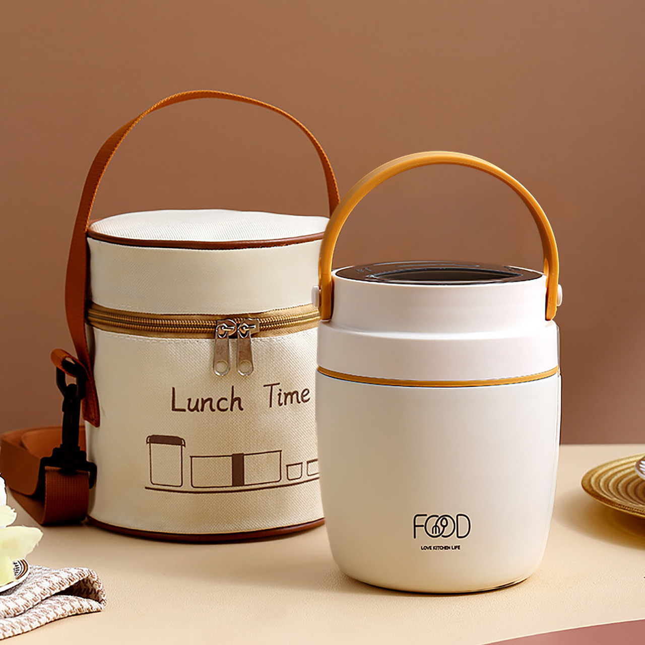 Термо ланч-бокс FoodLunch із сумкою, 1000 мл, фото 1