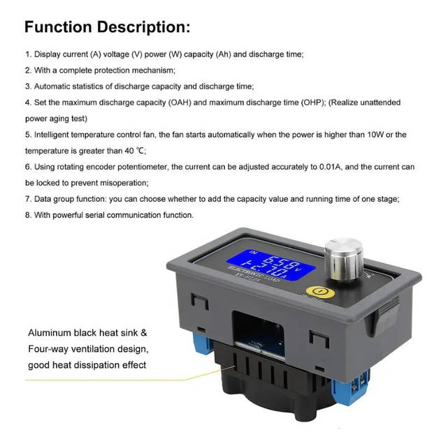 Цифровой тестер емкости батареи XY-FZ35 промышленного класса