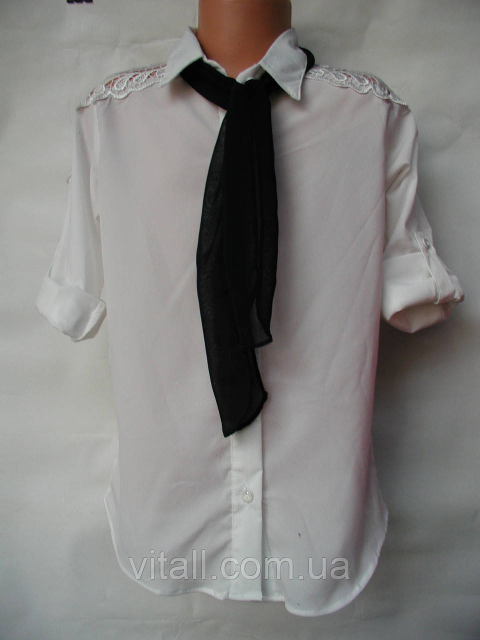 Сорочка -блуза 9-12 років біла довгий рукав
