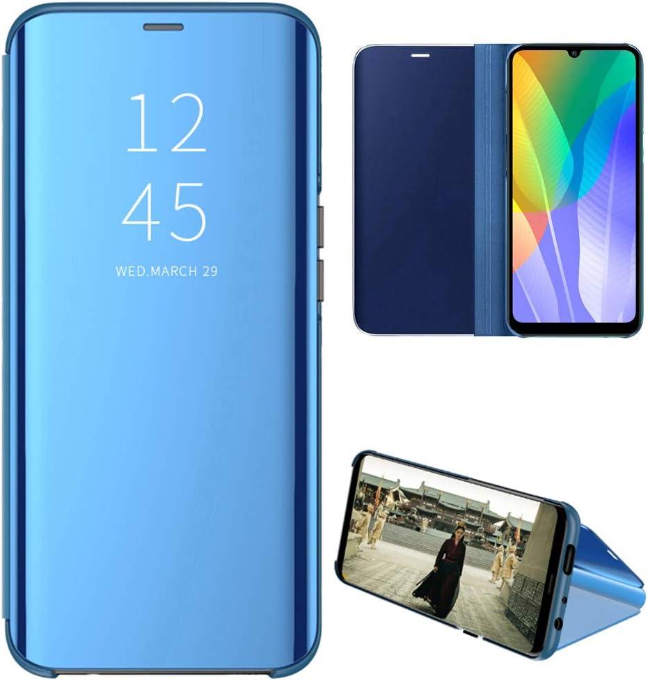 Чехол Mirror для Xiaomi Redmi 9C книжка зеркальный Clear View Blue - фото 1 - id-p1884636004