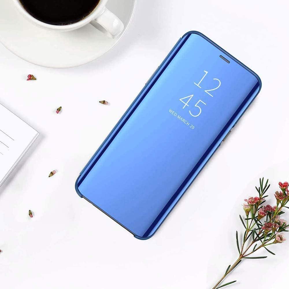 Чехол Mirror для Xiaomi Redmi 9C книжка зеркальный Clear View Blue - фото 5 - id-p1884636004