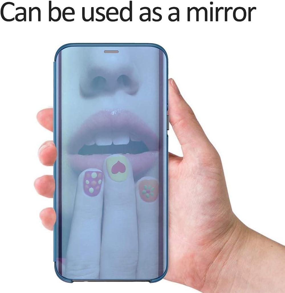 Чехол Mirror для Xiaomi Redmi 9C книжка зеркальный Clear View Blue - фото 4 - id-p1884636004