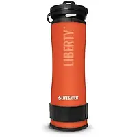 Бутылка для воды LifeSaver Liberty Orange портативная для очистки