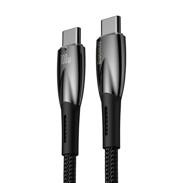 Кабель Baseus USB Type-C to USB Type-C Glimmer Power Delivery 100 Вт 1 м Black (CADH000701)
