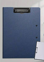 Папка-планшет пластиковый с клипом, горизонтальный+вертикальный,синий