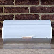 Хлібниця з матовою кришкою Edenberg EB-107 Білий, фото 3