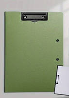 Папка-планшет пластиковый с клипом, горизонтальный+вертикальный,зеленый