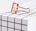 Біндер металевий золотий, фото 2